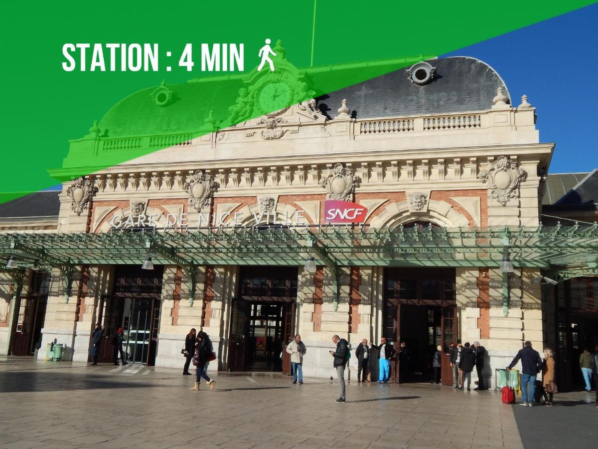 2 Rooms - Hyper Centre - Air-Conditioned - Terrace - Quiet - Tramway - Equipped Kitchen - Wifi Nizza Exterior foto